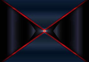 Abstrait triangle bleu couche de chevauchement géométrique avec le concept de technologie de ligne rouge vecteur