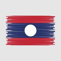 vecteur de brosse drapeau laos