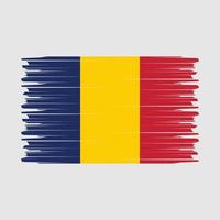 vecteur de brosse drapeau tchad