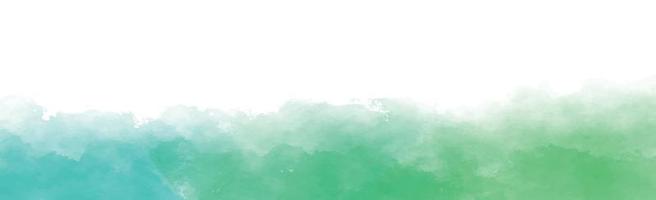 texture panoramique d'aquarelle verte réaliste sur fond blanc - vecteur