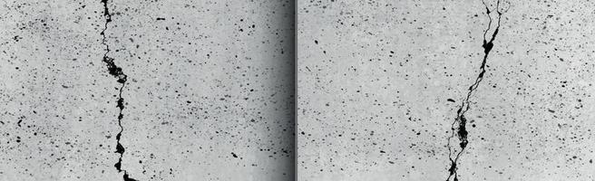 texture panoramique de béton gris réaliste - vecteur