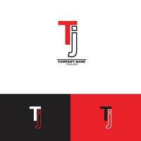 tj ou jt logo conception vecteur modèles