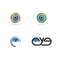 jeu d'icônes de logo oeil vecteur