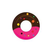 Donut icône symbole ,illustration conception modèle. vecteur