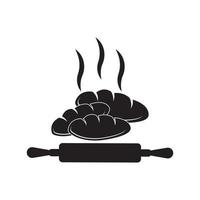 boulangerie magasin logo icône symbole ,illustration conception modèle. vecteur