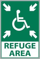 accessible refuge zone signe sur blanc Contexte vecteur