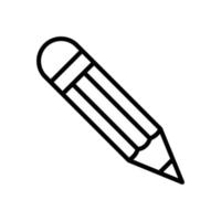crayon icône vecteur plat et Facile style