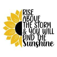 tournesol sublimation svg des dossiers pour cricut - motivation tournesol citations silhouette vecteur