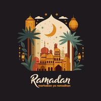 Ramadan kareem vecteur plat conception