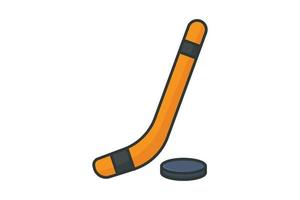 le hockey icône illustration. icône en relation à sport. plat ligne icône style, direct couleur. Facile vecteur conception modifiable