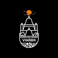 rétro Vihara logo vecteur