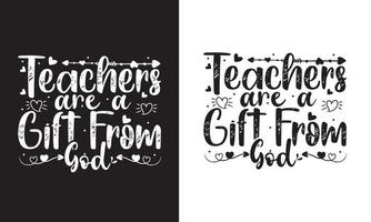enseignants sont une cadeau de Dieu typographie prof journée T-shirt conception vecteur