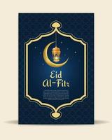 unique Ramadan affiche avec bleu Couleur thème. vecteur