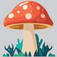 champignon organisme champignon coloré dans sol isolé vecteur