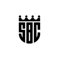 création de logo de lettre sbc en illustration. logo vectoriel, dessins de calligraphie pour logo, affiche, invitation, etc. vecteur