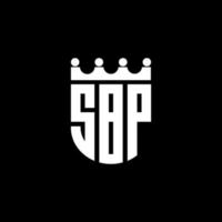 création de logo de lettre sbp en illustration. logo vectoriel, dessins de calligraphie pour logo, affiche, invitation, etc. vecteur