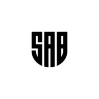 création de logo de lettre sab en illustration. logo vectoriel, dessins de calligraphie pour logo, affiche, invitation, etc. vecteur