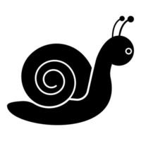 escargot mollusque icône noir Couleur vecteur illustration image plat style