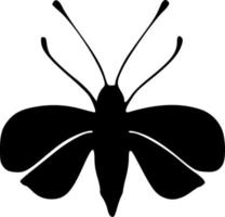 noir et blanc de papillon icône vecteur