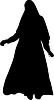 vecteur silhouette image de musulman femme avec hijab, arabe femme. pour logo modèle icône hijab boutique musulman boutique etc. graphique illustration