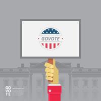 Illustration de signe de campagne, illustration de signe de vote vecteur