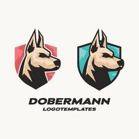 doberman esport crête logo vecteur