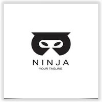 noir ninja logo prime élégant modèle vecteur eps dix