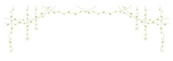 vert pendaison vignes vecteur illustration. Facile minimal floral botanique vigne rideau conception éléments pour printemps.