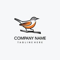loriot oiseau logo conception modèle. impressionnant une loriot oiseau logo. une loriot oiseau ligne art logotype. vecteur