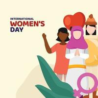 international aux femmes journée conception pour international moment vecteur