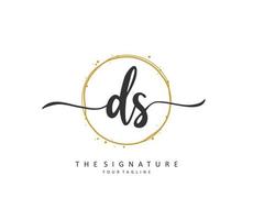 ré s ds initiale lettre écriture et Signature logo. une concept écriture initiale logo avec modèle élément. vecteur