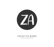 z une za initiale lettre écriture et Signature logo. une concept écriture initiale logo avec modèle élément. vecteur