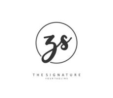 z s zs initiale lettre écriture et Signature logo. une concept écriture initiale logo avec modèle élément. vecteur