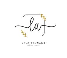 l une la initiale lettre écriture et Signature logo. une concept écriture initiale logo avec modèle élément. vecteur