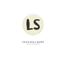 l s ls initiale lettre écriture et Signature logo. une concept écriture initiale logo avec modèle élément. vecteur