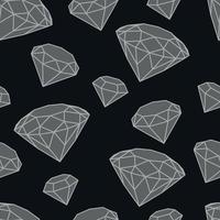 modèle vectoriel de diamants en niveaux de gris