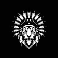 tigre apache mascotte logo conception vecteur