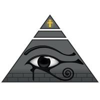 ancienne pyramide égyptienne avec l'oeil d'Horus vecteur