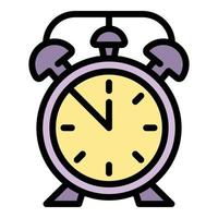 alarme l'horloge icône vecteur plat