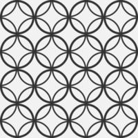 sans couture géométrique sécante noir cercle sur blanc Contexte. pour pour vêtements, en tissu imprimer, intérieur, Contexte. sans couture géométrique modèle de cercles sur une blanc Contexte. pro vecteur modèle.