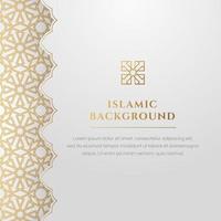 islamique arabe blanc arabesque modèle d'or élégant Contexte vecteur