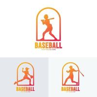 ensemble de base-ball sport logo conception vecteur