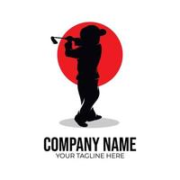 des gamins le golf sport logo conception inspiration vecteur