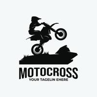 modèle de conception de logo de motocross pour enfants vecteur