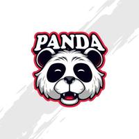 mignonne Panda tête portrait mascotte logo vecteur