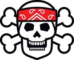 crâne et os, t-shirts design vintage grunge vecteur