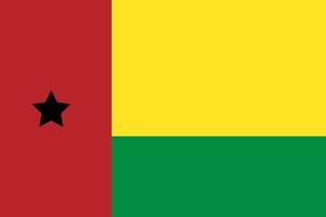 uinéa Bissau drapeau. officiel couleurs et proportions. nationale Guinée Bissau drapeau gratuit vecteur