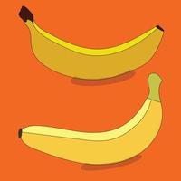 une magnifique savoureux Jaune banane illustration vecteur art conception