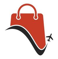 Voyage magasin logo vecteur modèle. magasin et avion logo. vente et Voyage symbole ou icône.