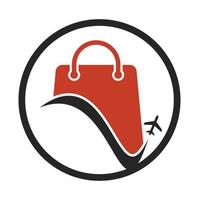 Voyage magasin logo vecteur modèle. magasin et avion logo. vente et Voyage symbole ou icône.